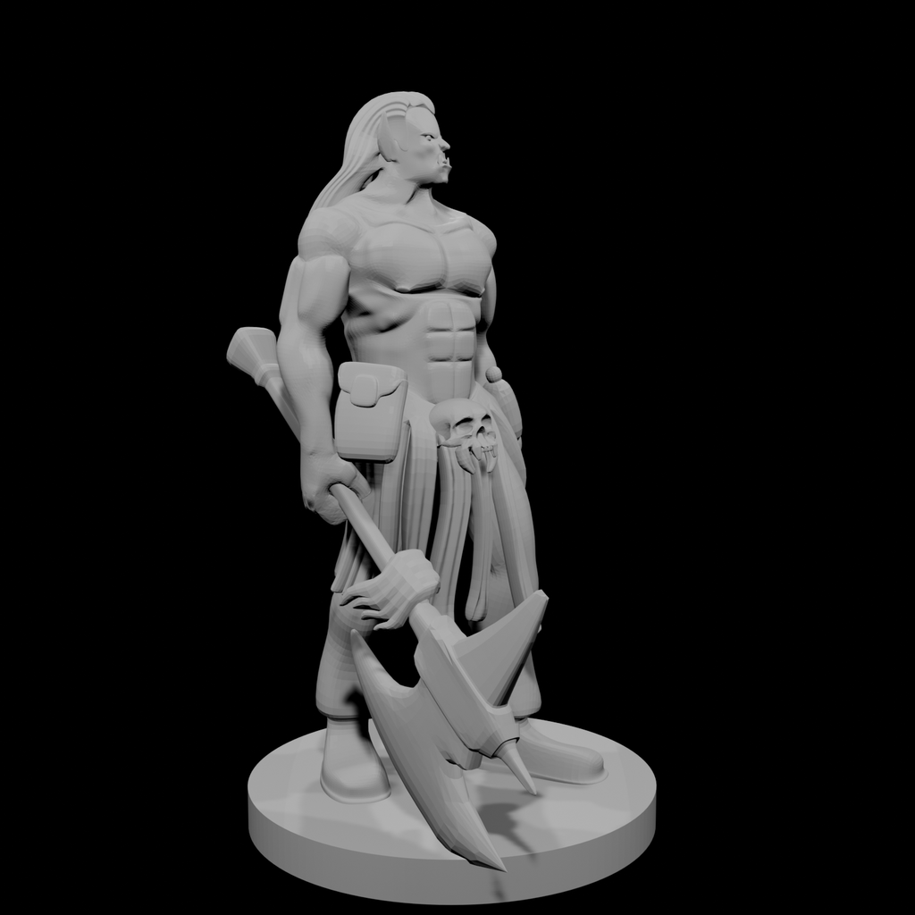 Half Orc Male Barbarian