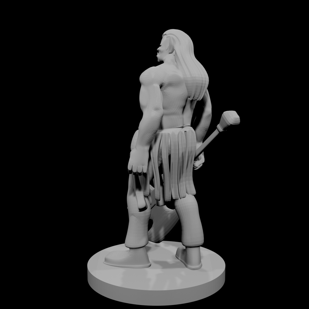 Half Orc Male Barbarian