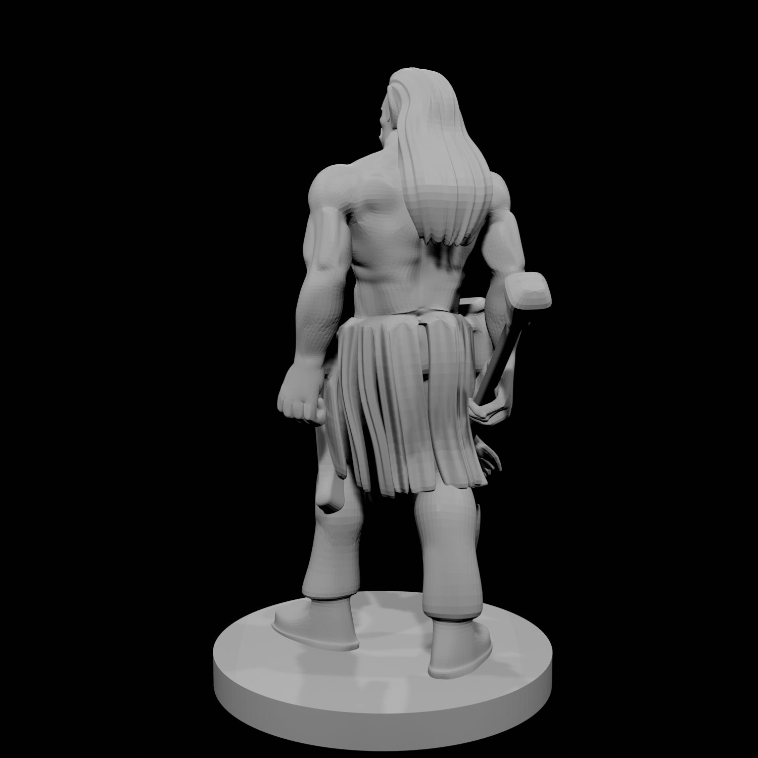 Half Orc Male Barbarian