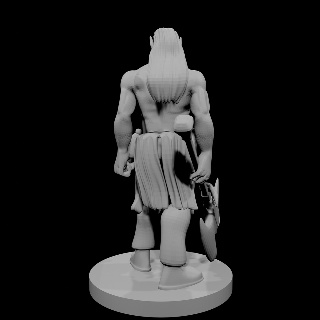 Half Orc Male Barbarian