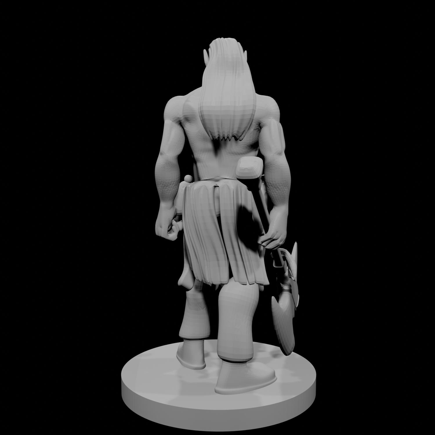 Half Orc Male Barbarian