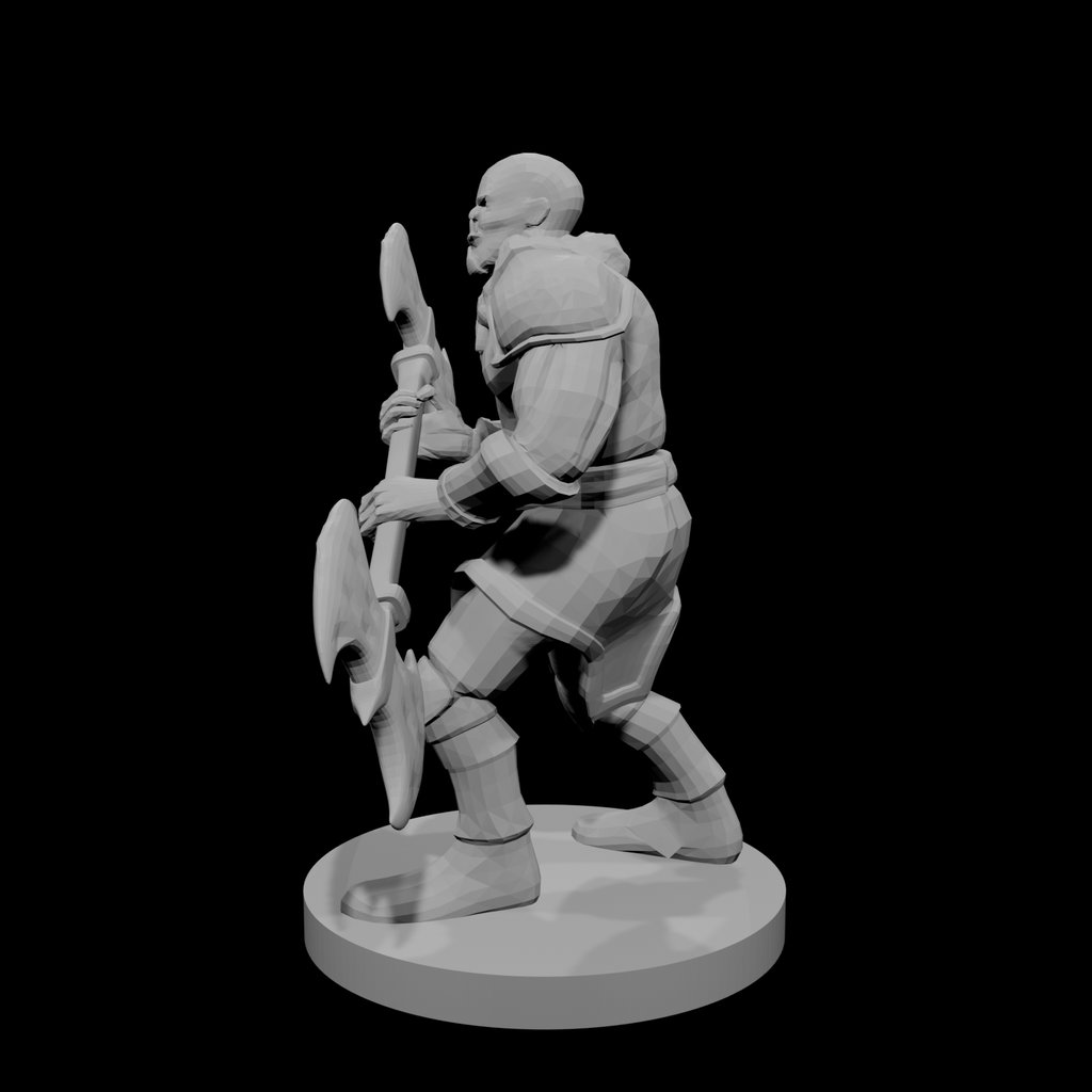 Half Orc Male Barbarian double axe
