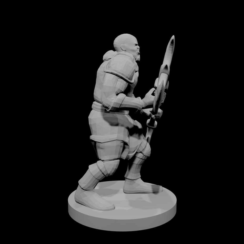 Half Orc Male Barbarian double axe