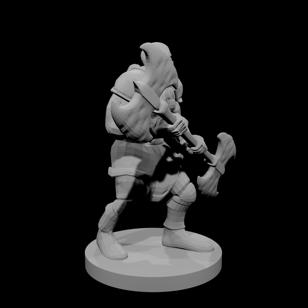 Half Orc Male Barbarian double axe