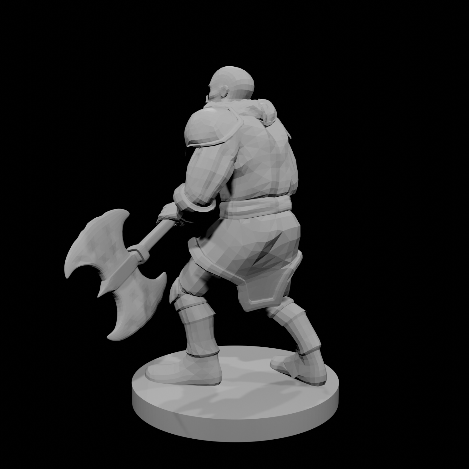 Half Orc Male Barbarian double axe