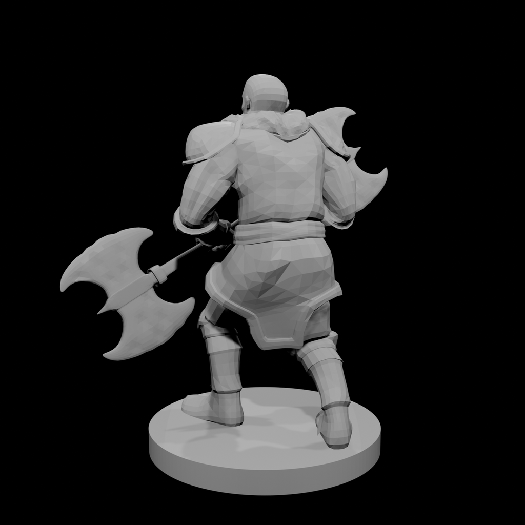 Half Orc Male Barbarian double axe