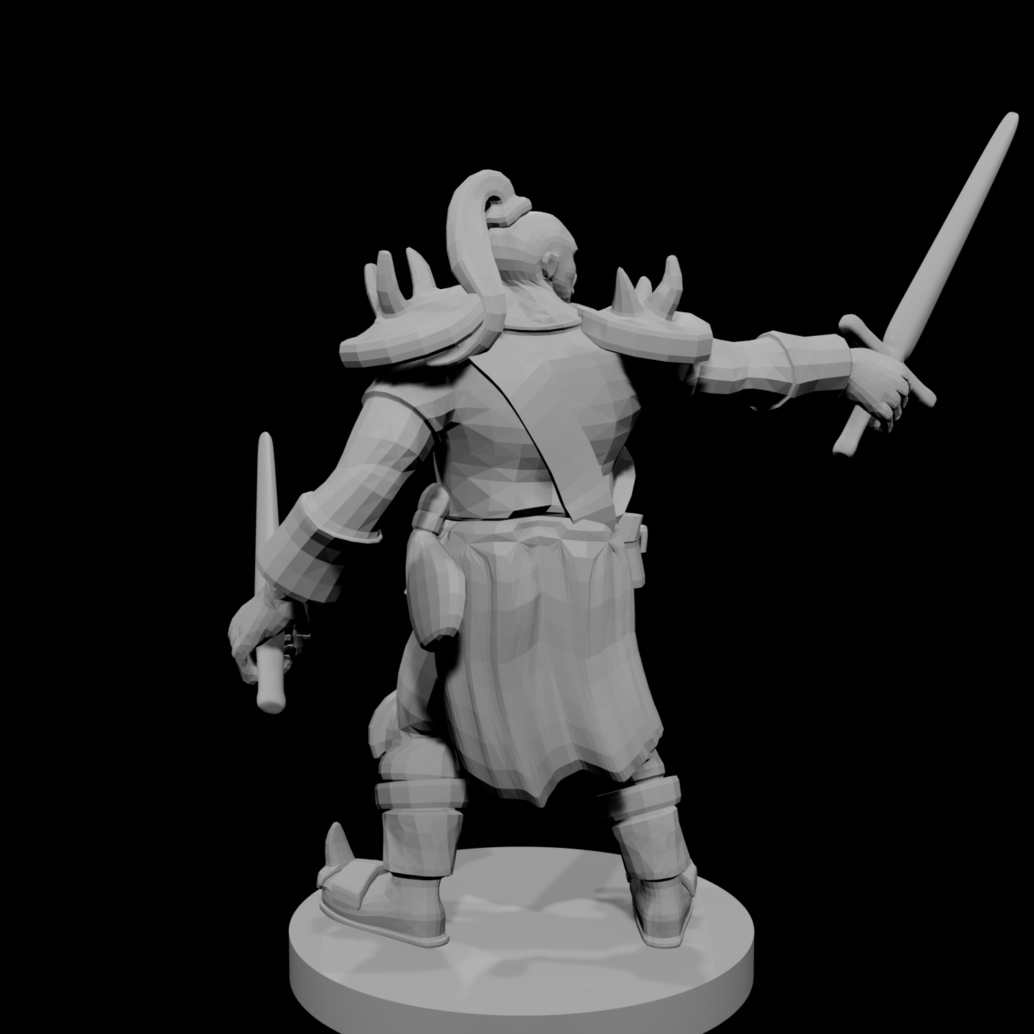 Half Orc Male Barbarian two swords