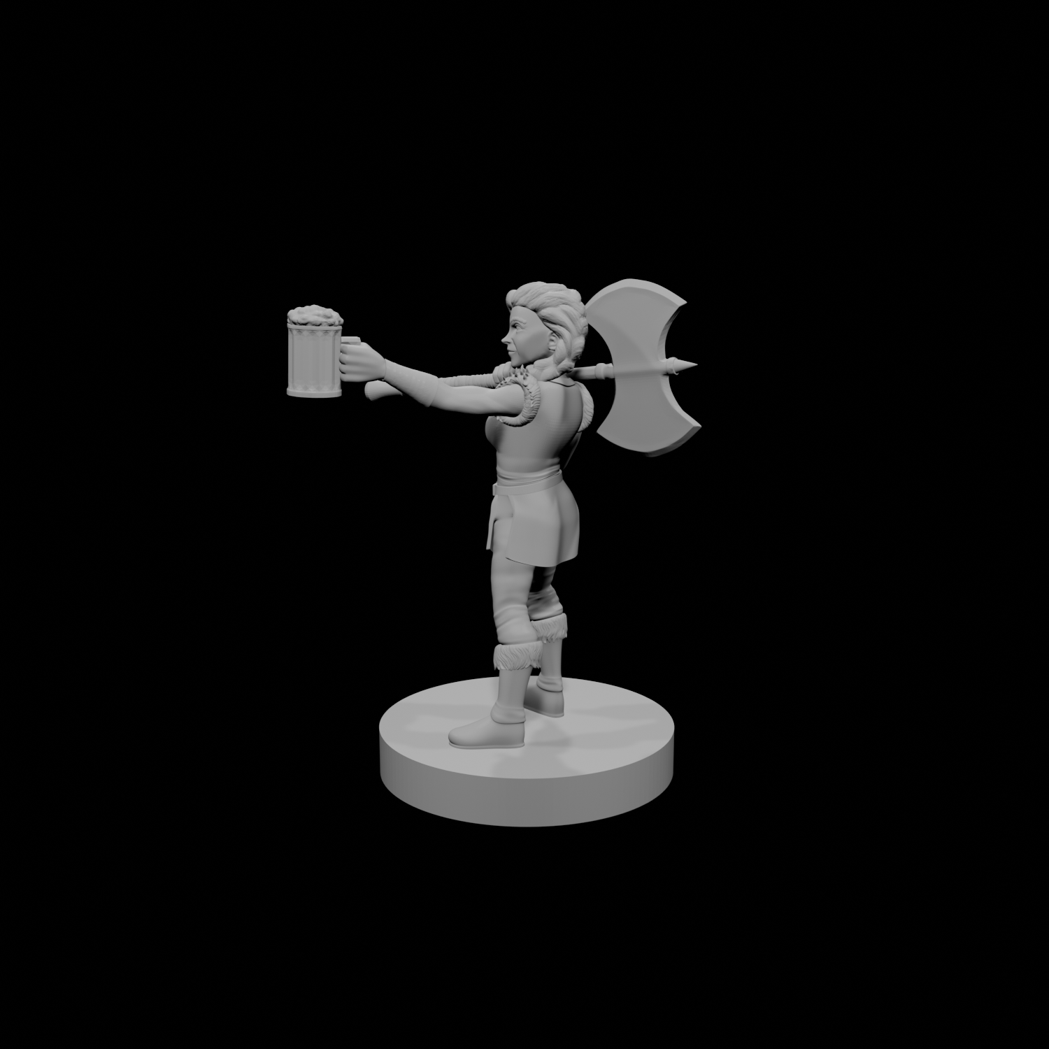 Halfling Female Barbarian w Beer