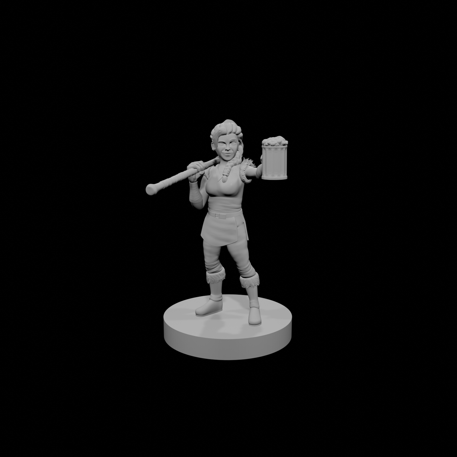 Halfling Female Barbarian w Beer