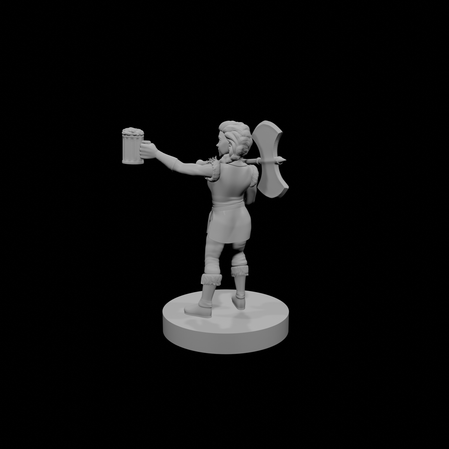 Halfling Female Barbarian w Beer