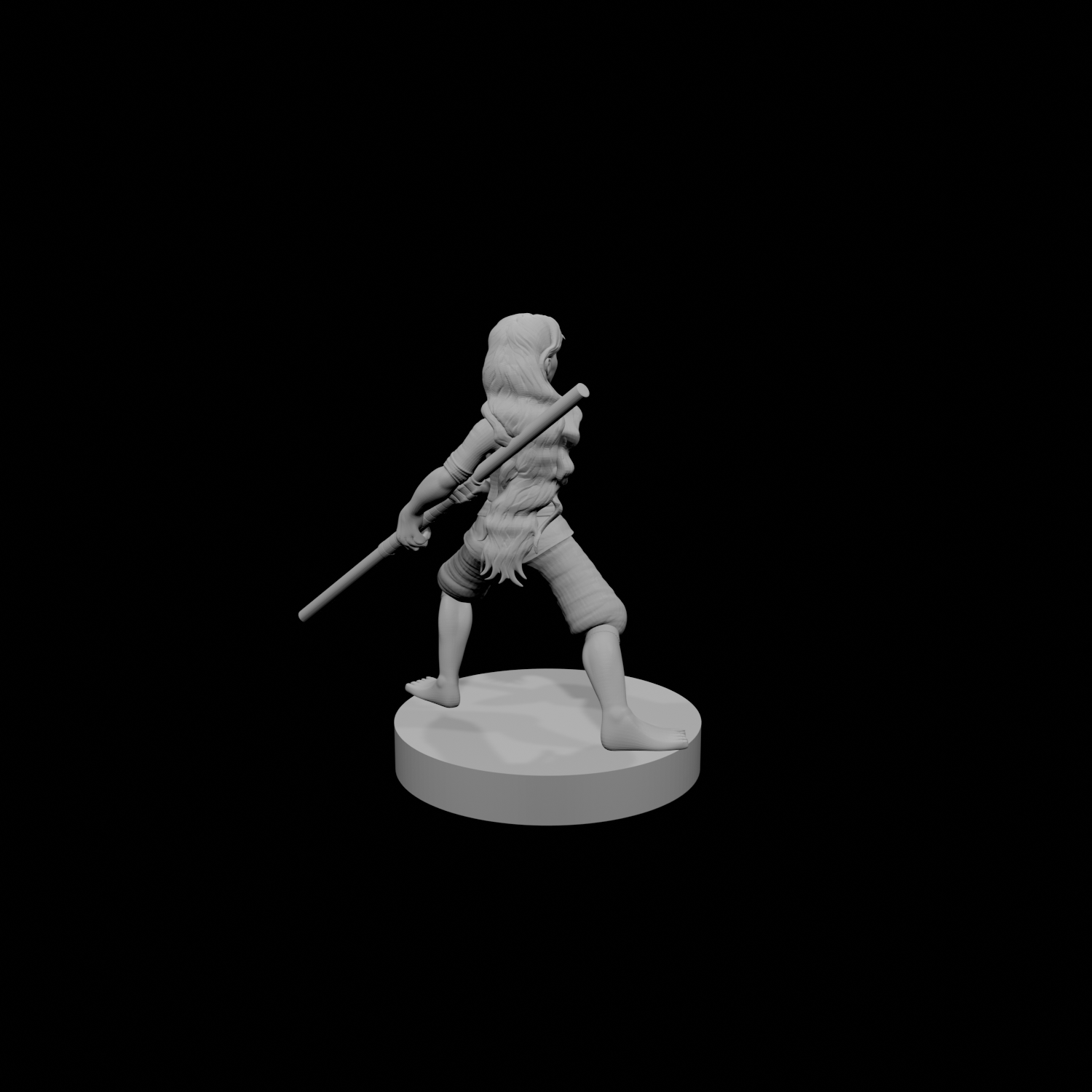 Halfling Female Monk