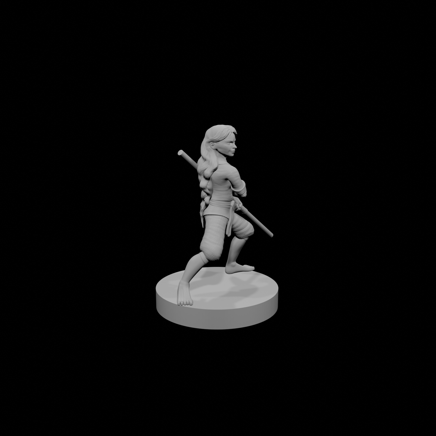 Halfling Female Monk
