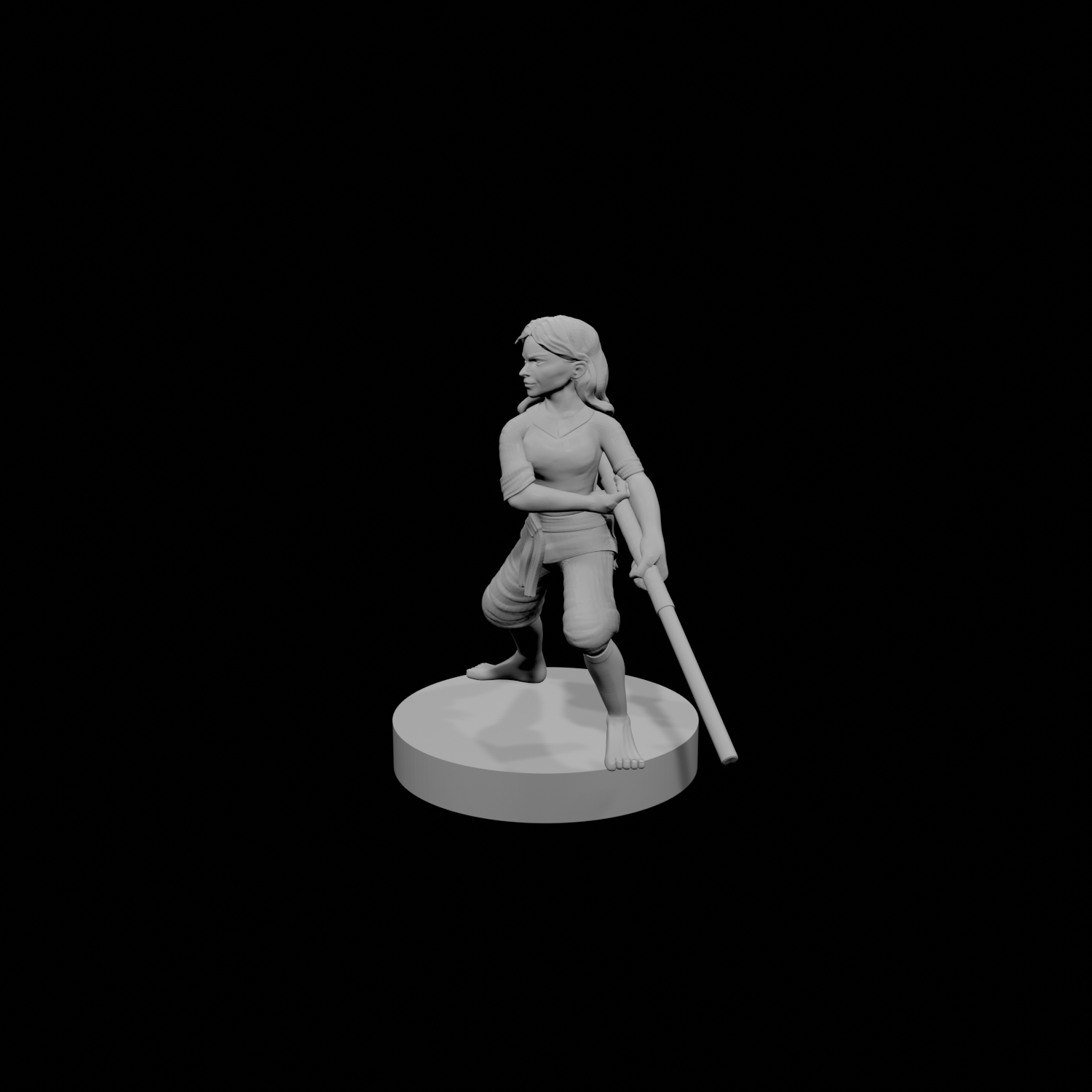 Halfling Female Monk