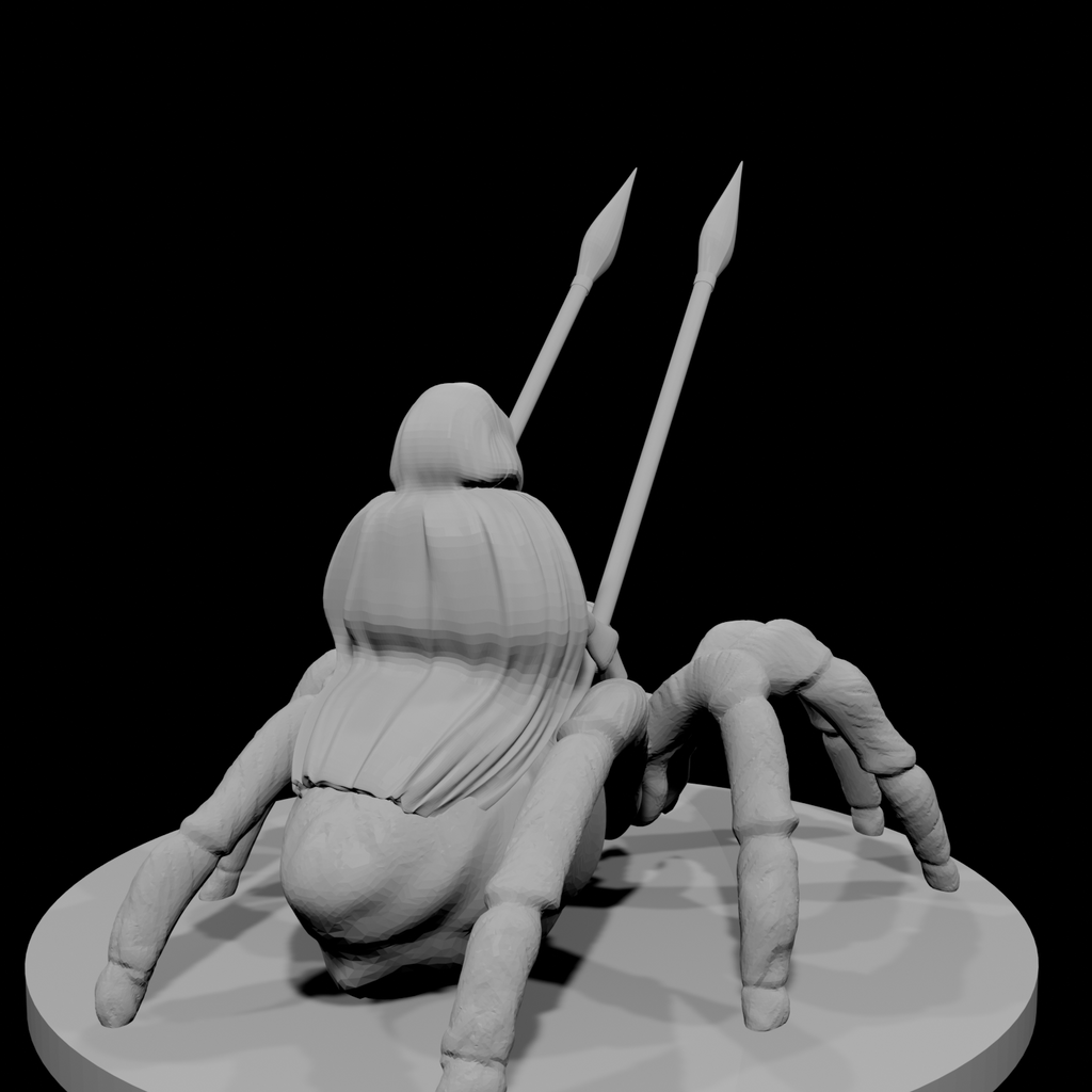 Halfling Male Ranger on Giant Spider