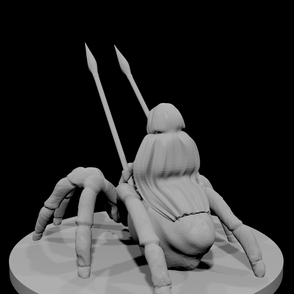 Halfling Male Ranger on Giant Spider