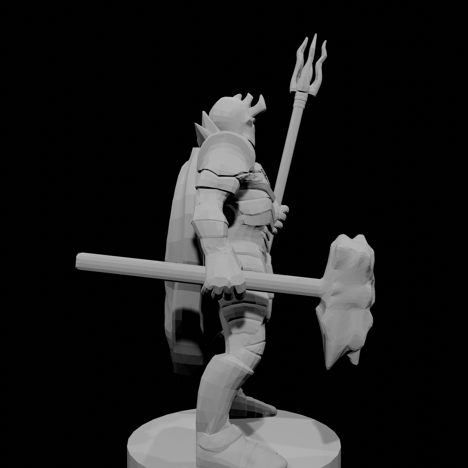 Heavy Fighter Hammer and Staff