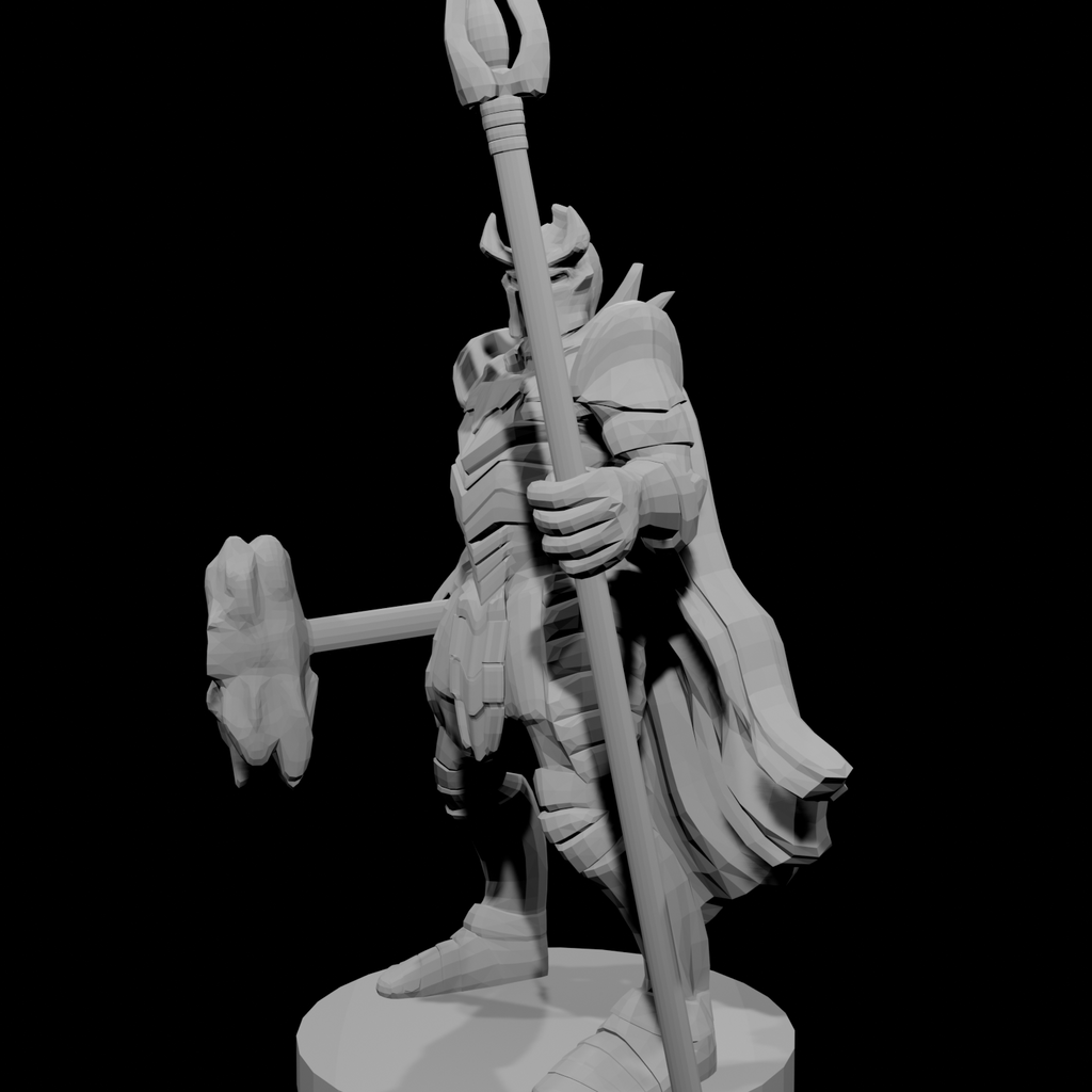 Heavy Fighter Hammer and Staff