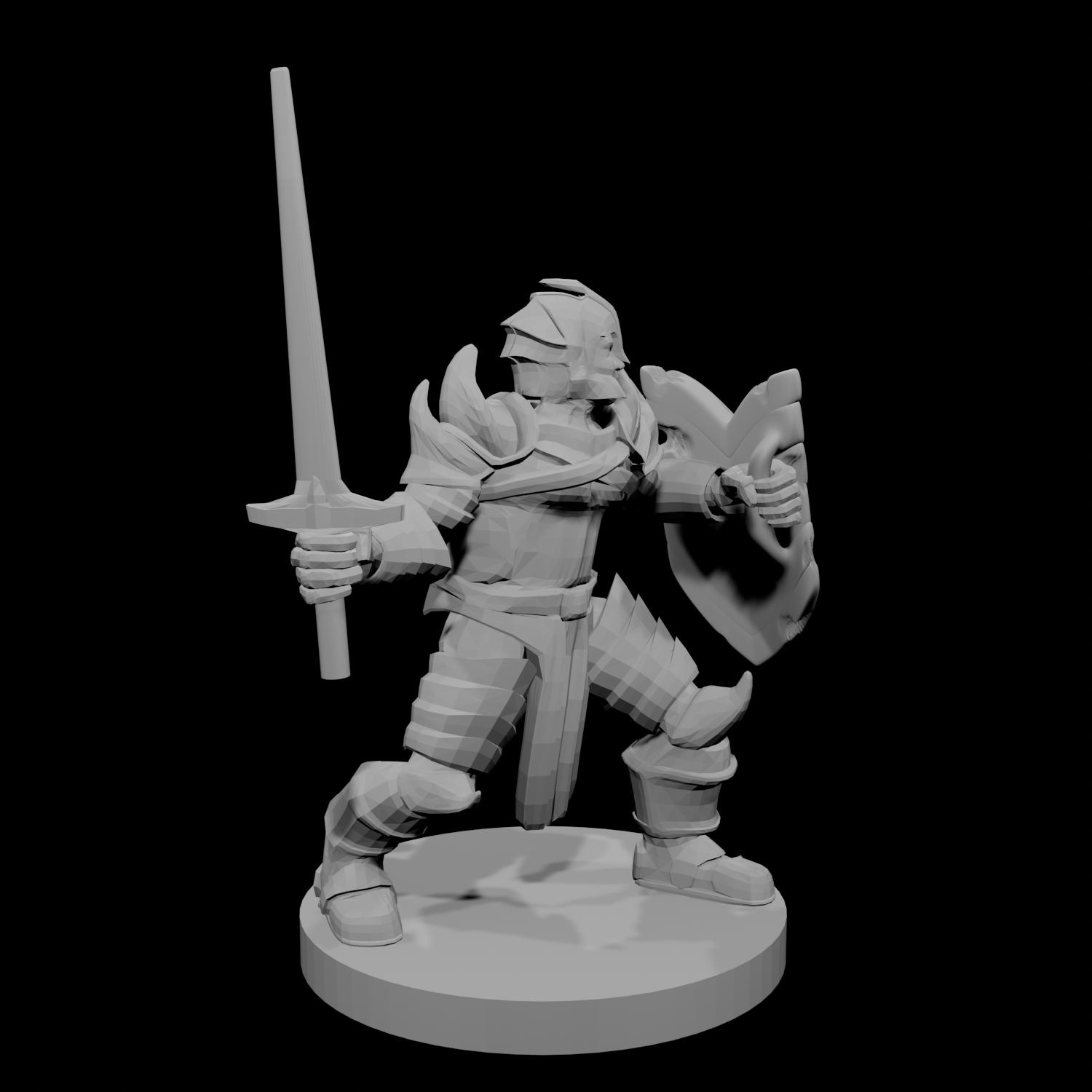 Helm Paladin Fancy Armor Cut up Shield