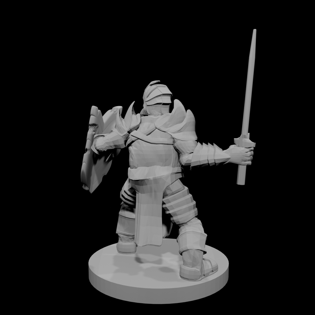 Helm Paladin Fancy Armor Cut up Shield