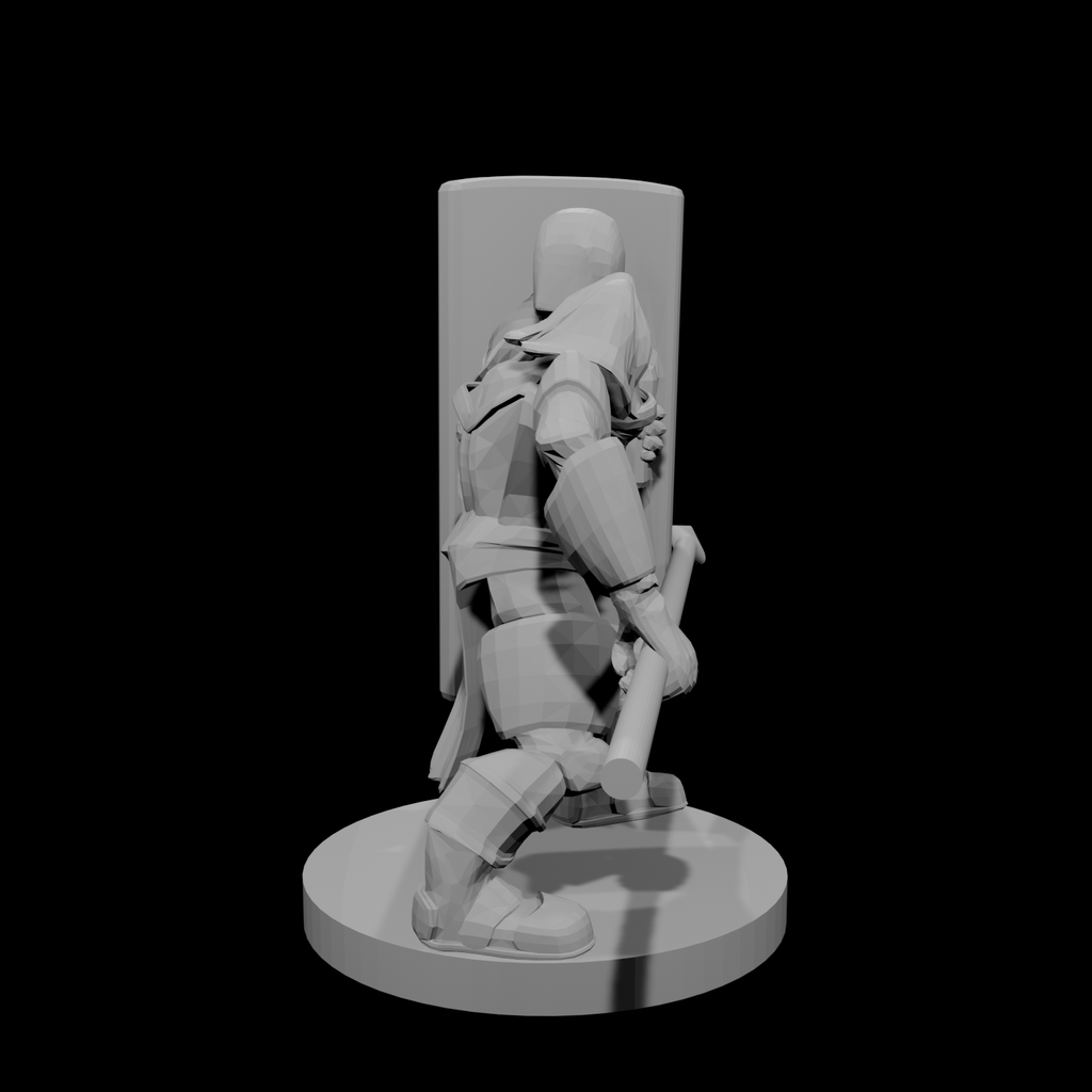 Helm Tower Shield and Spear Paladin