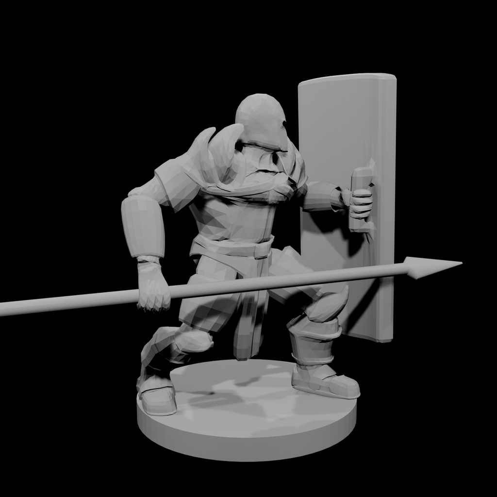 Helm Tower Shield and Spear Paladin