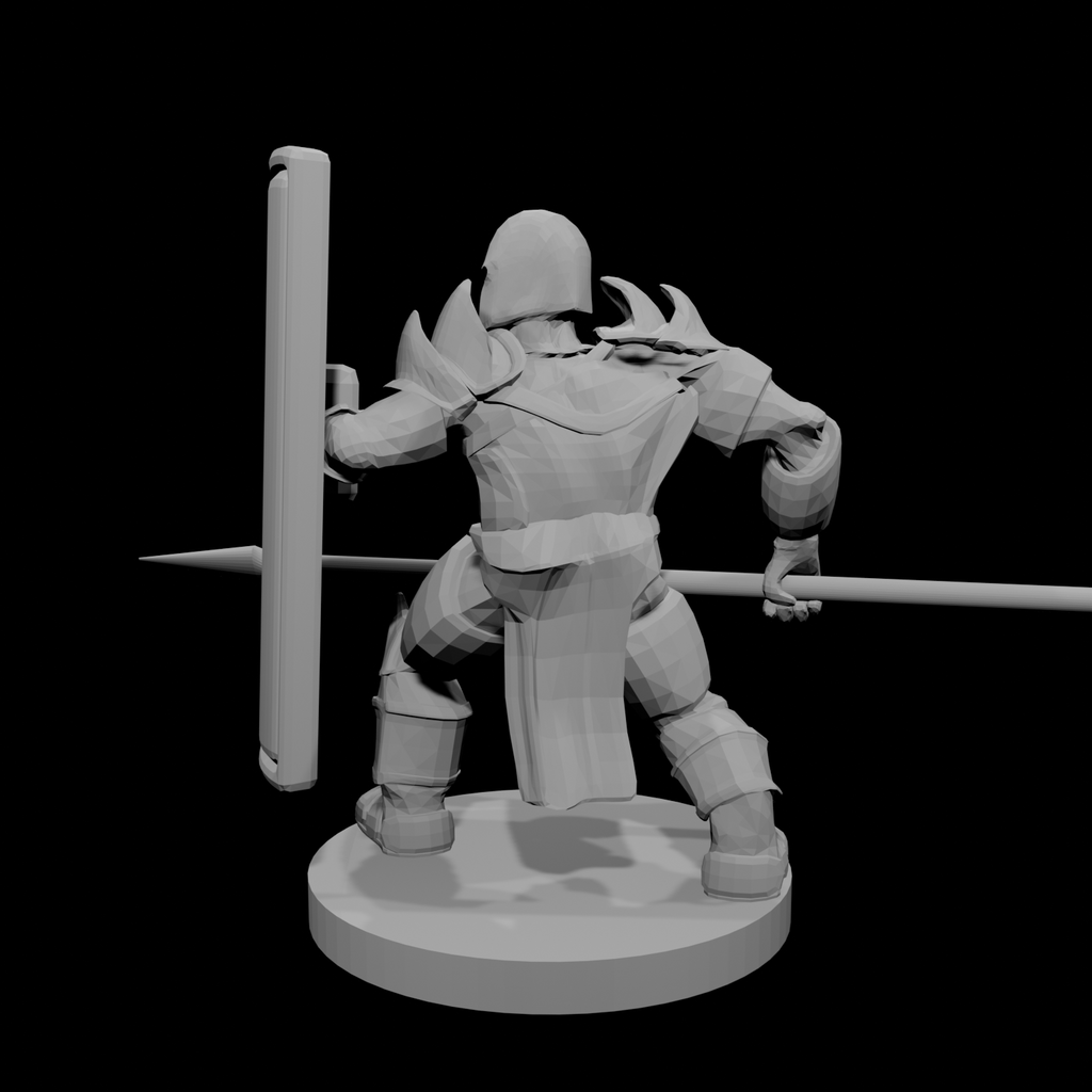 Helm Tower Shield and Spear Paladin