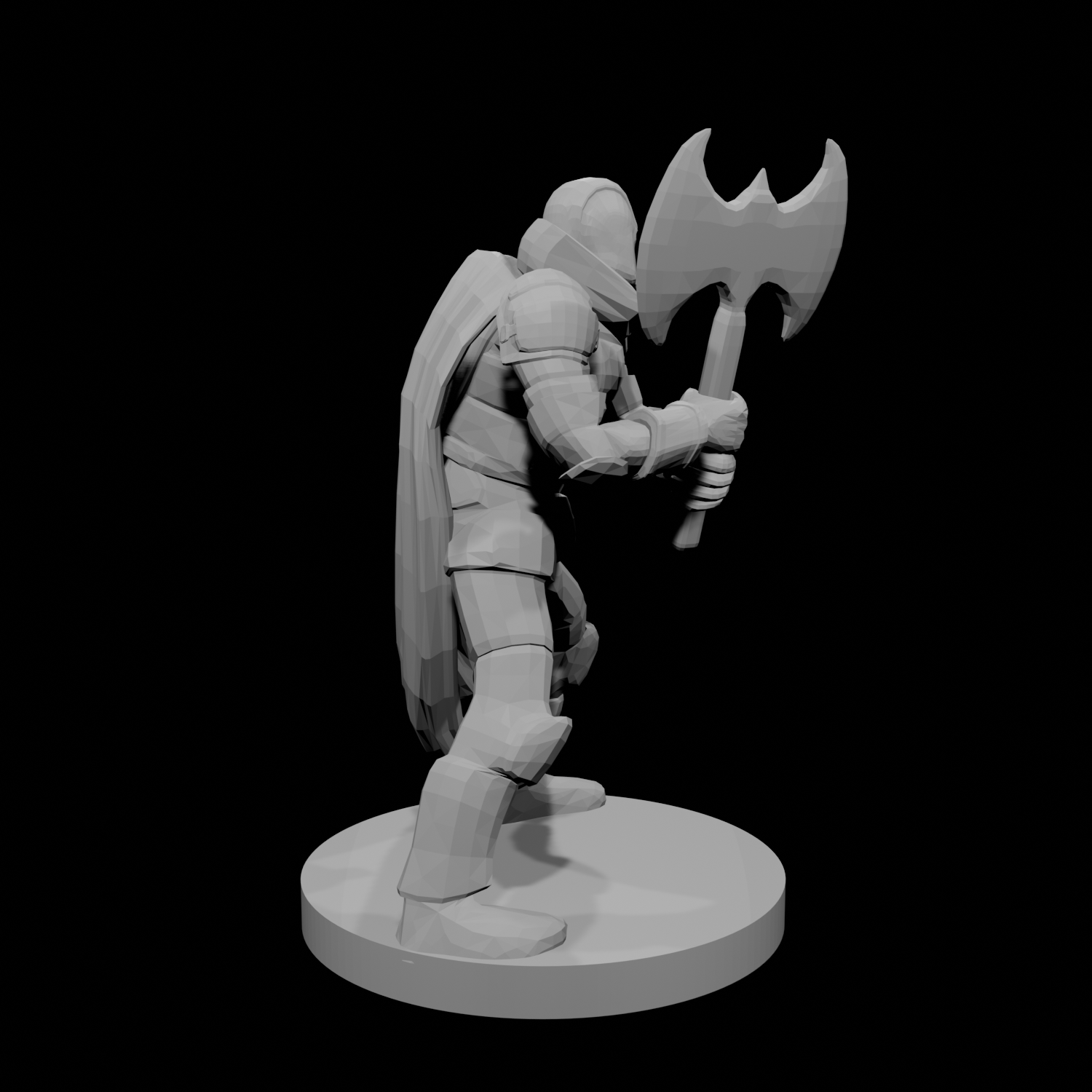 Helmed  and Leaf Cape Great Weapon Fighter