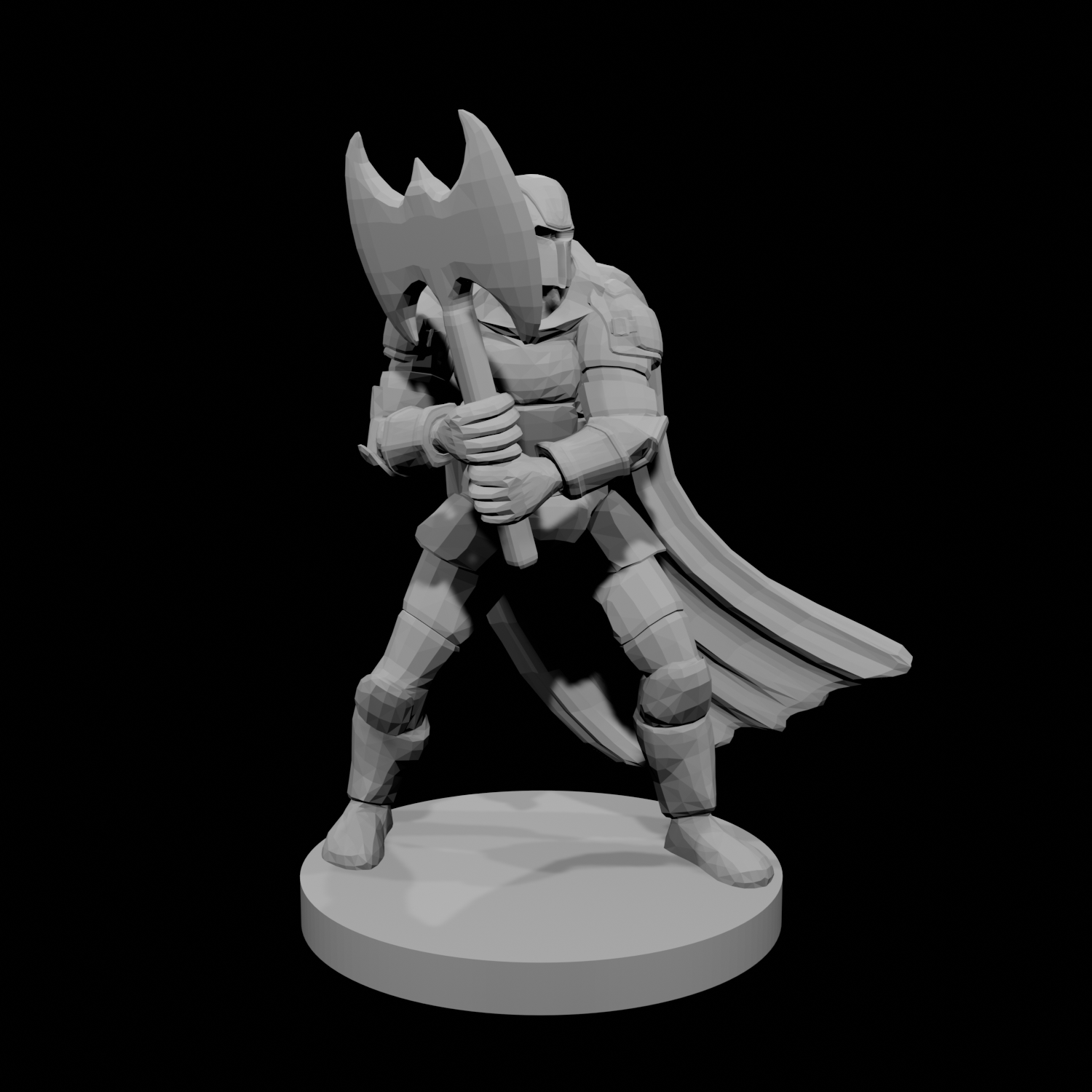 Helmed  and Leaf Cape Great Weapon Fighter