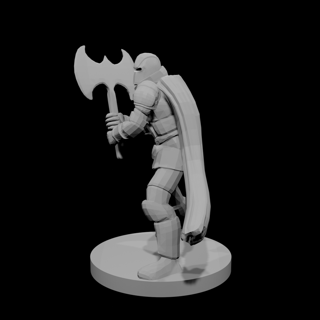 Helmed  and Leaf Cape Great Weapon Fighter