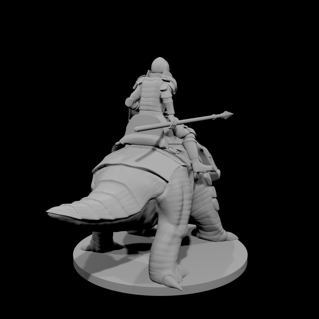 Human Cavalier on a Bulette
