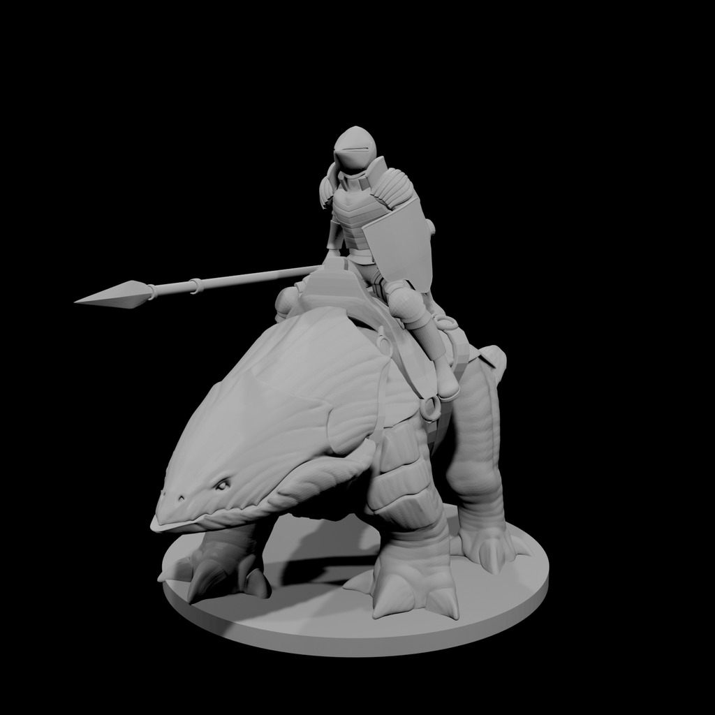 Human Cavalier on a Bulette