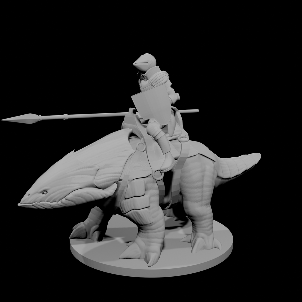 Human Cavalier on a Bulette