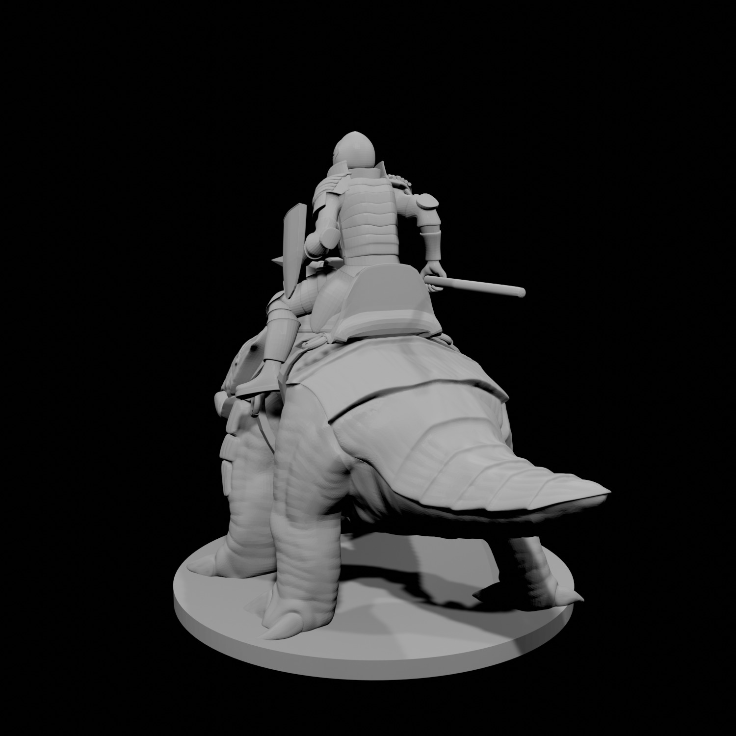 Human Cavalier on a Bulette