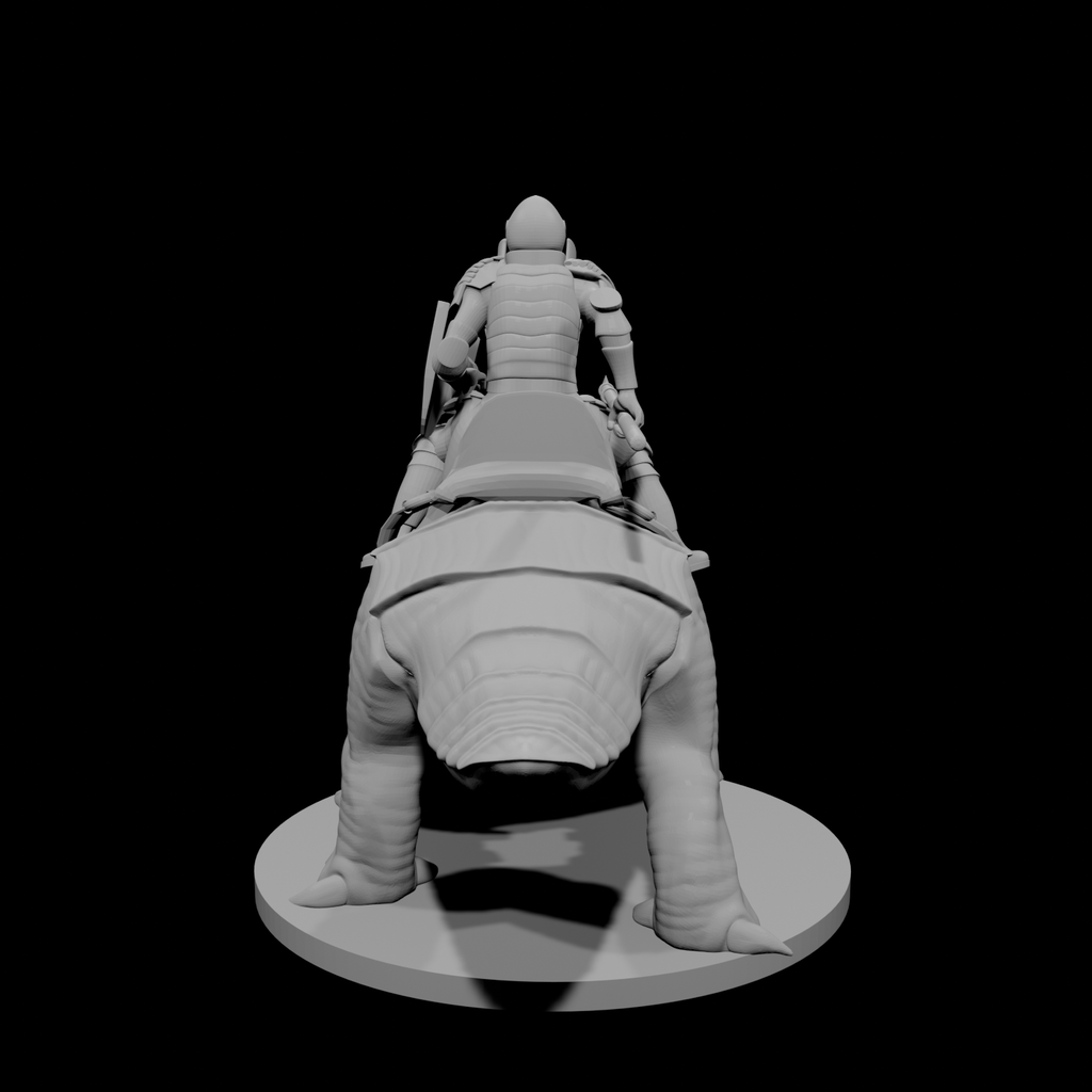Human Cavalier on a Bulette