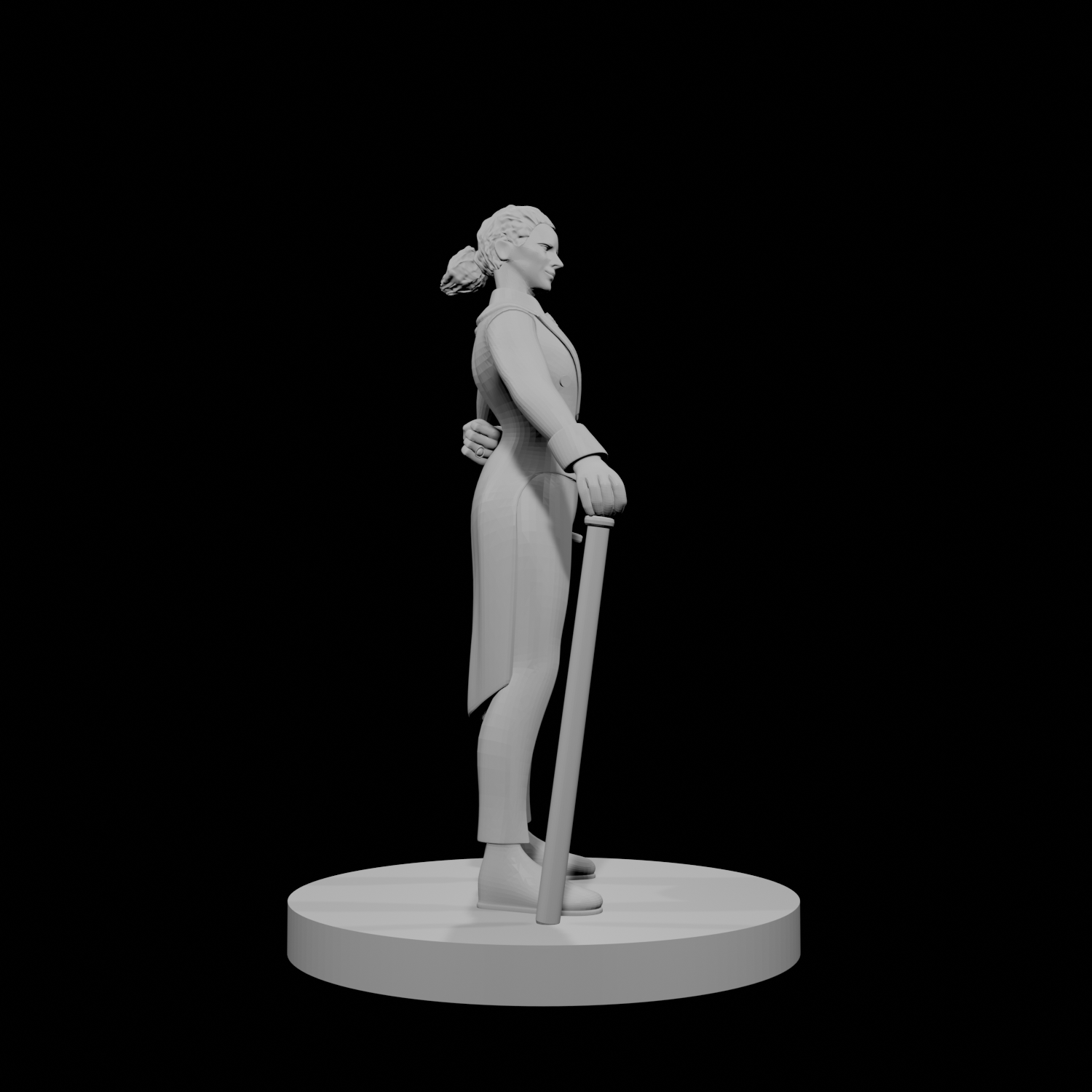 Human Female Butler Monk