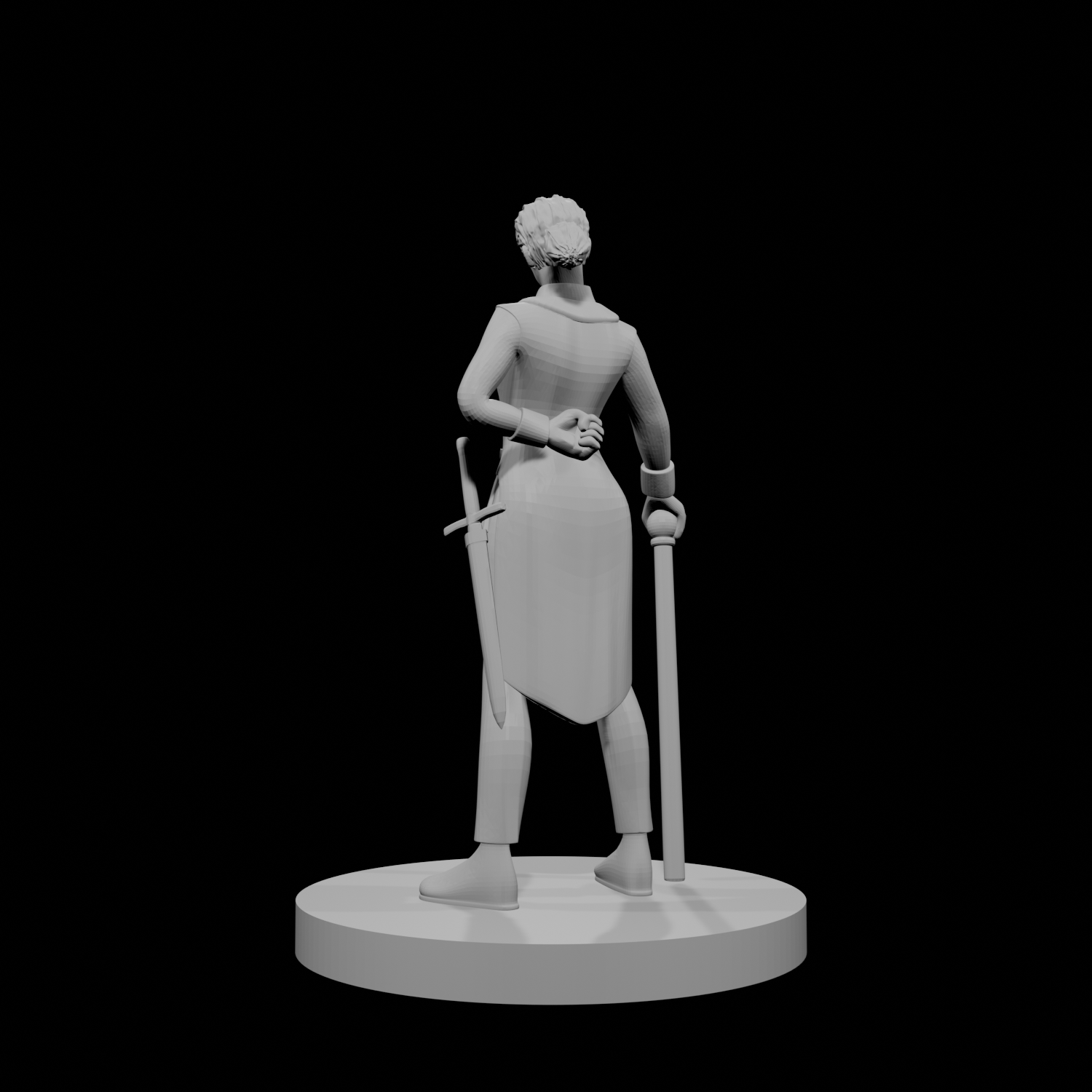 Human Female Butler Monk