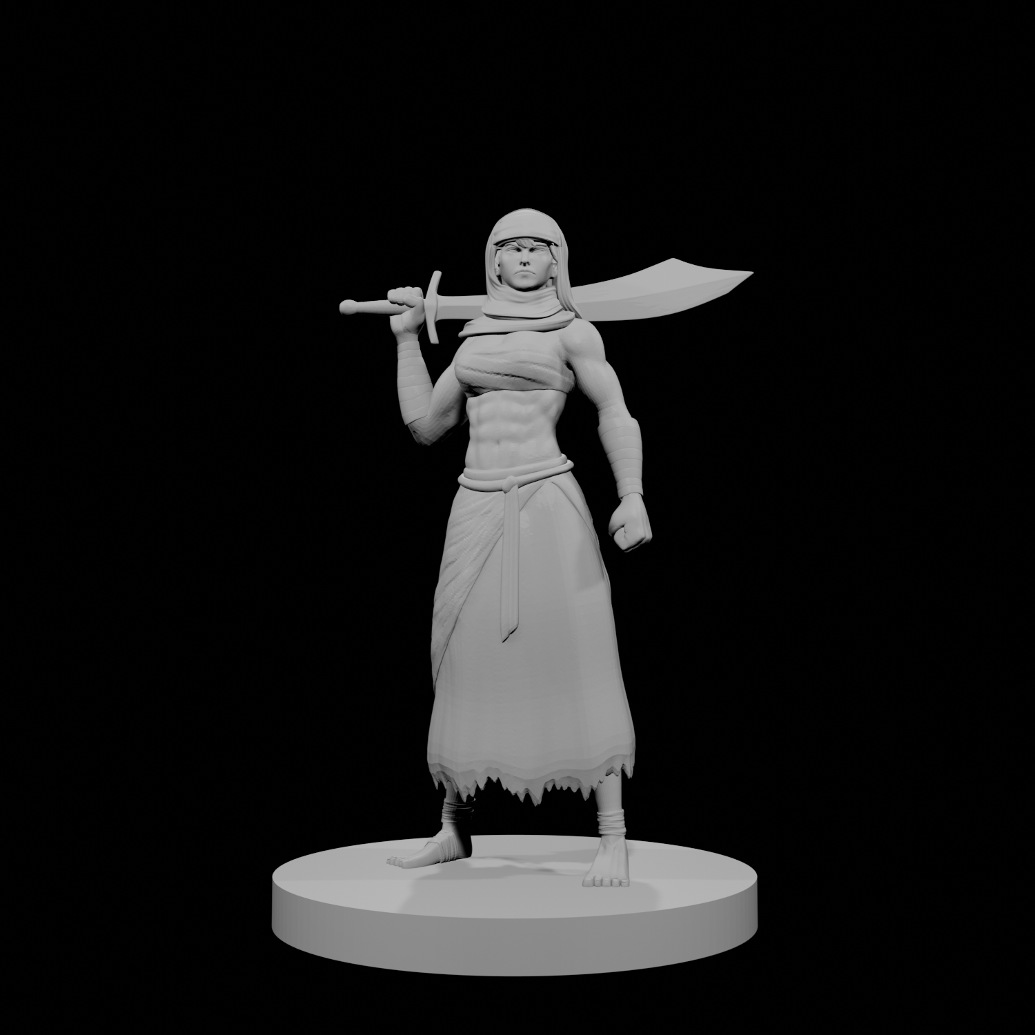 Human Female Fighter Desert