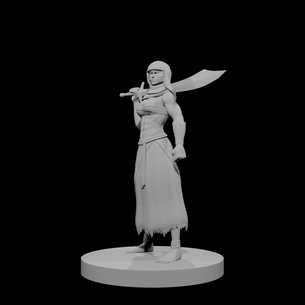 Human Female Fighter Desert