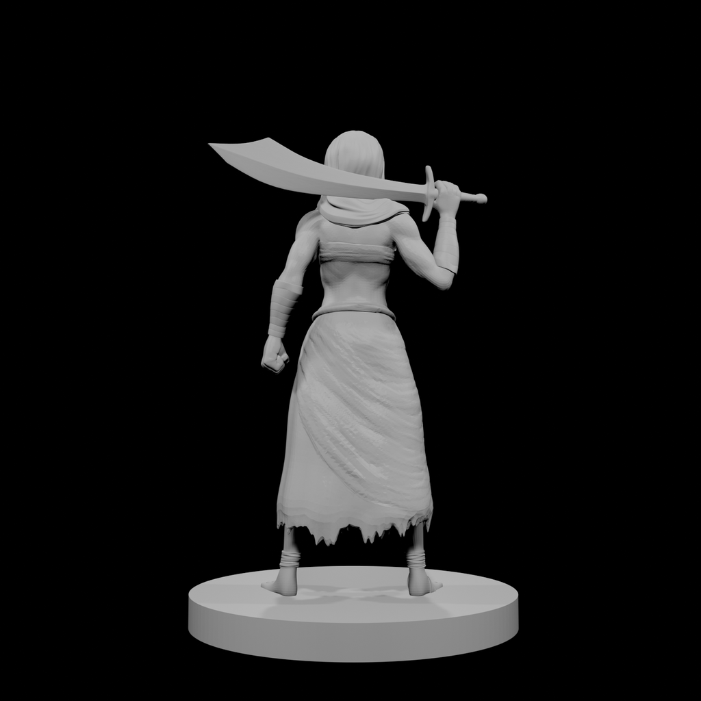 Human Female Fighter Desert