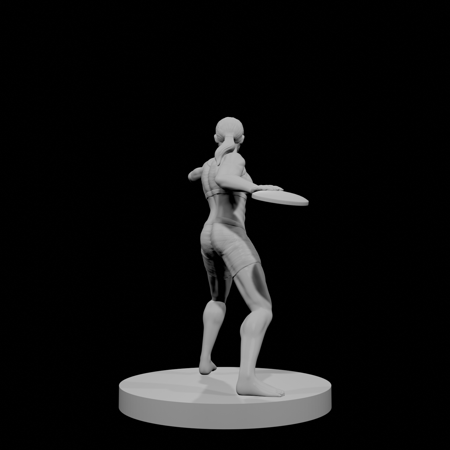 Human Female Fighter Discus Thrower