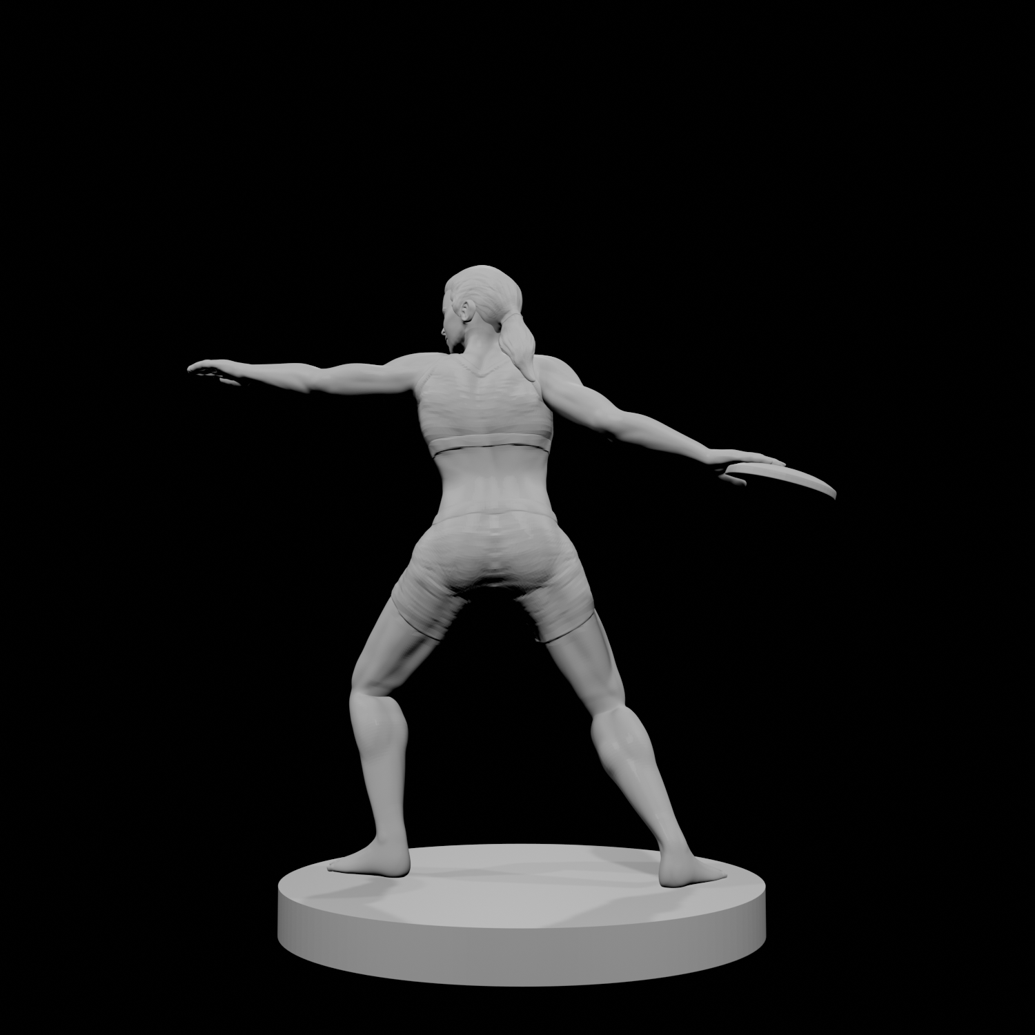Human Female Fighter Discus Thrower
