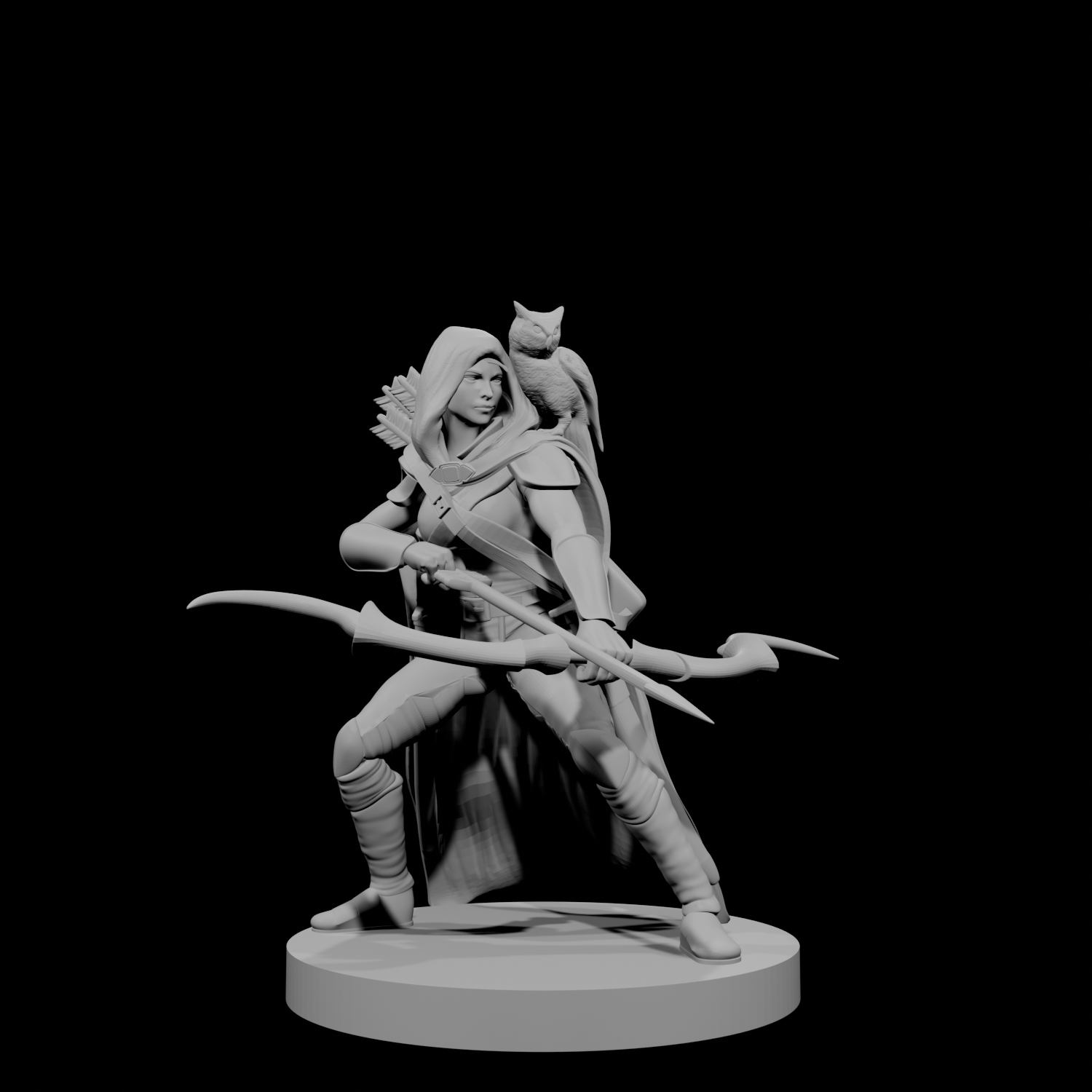 Human Female Ranger 5 with Owl