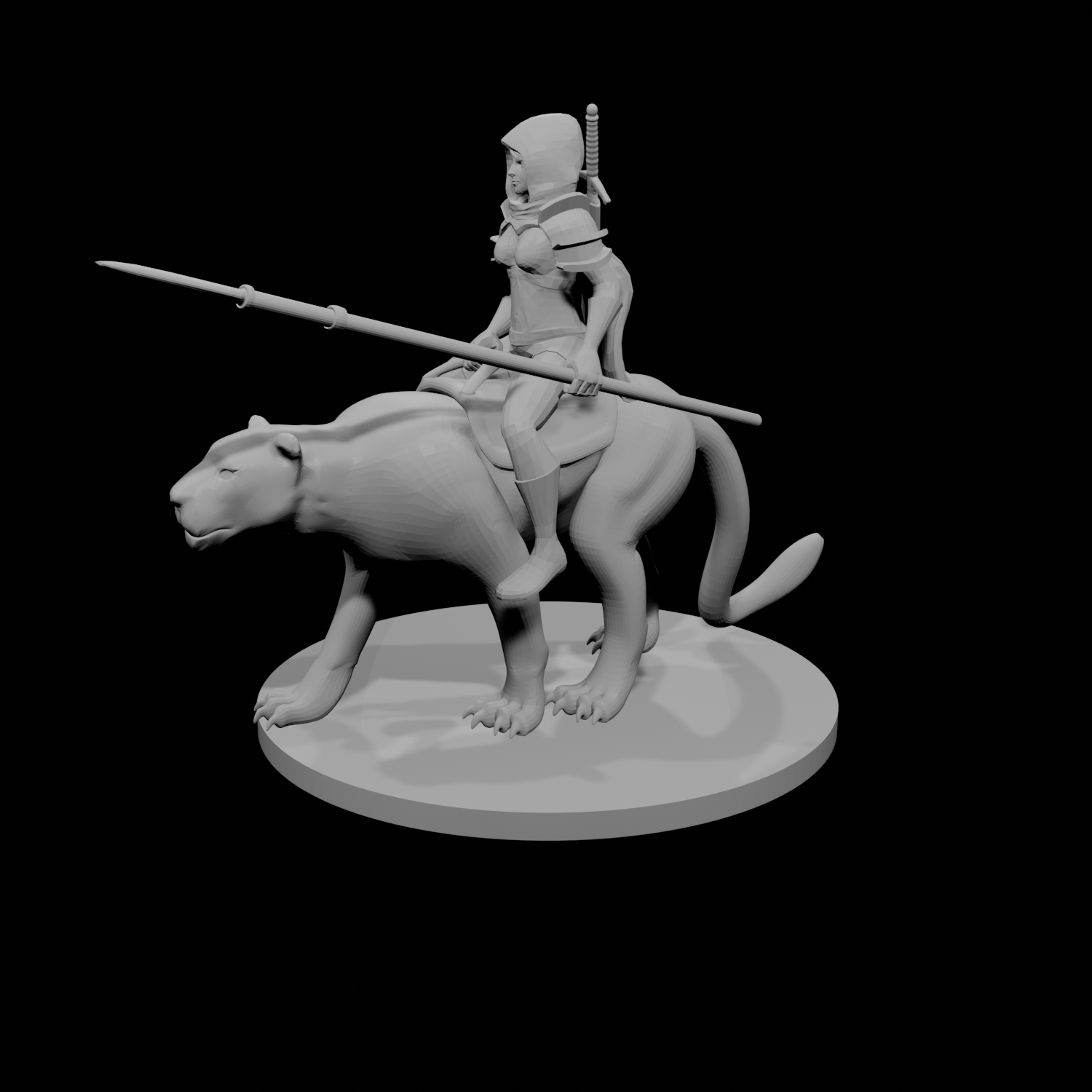 Human Female Ranger with Panther