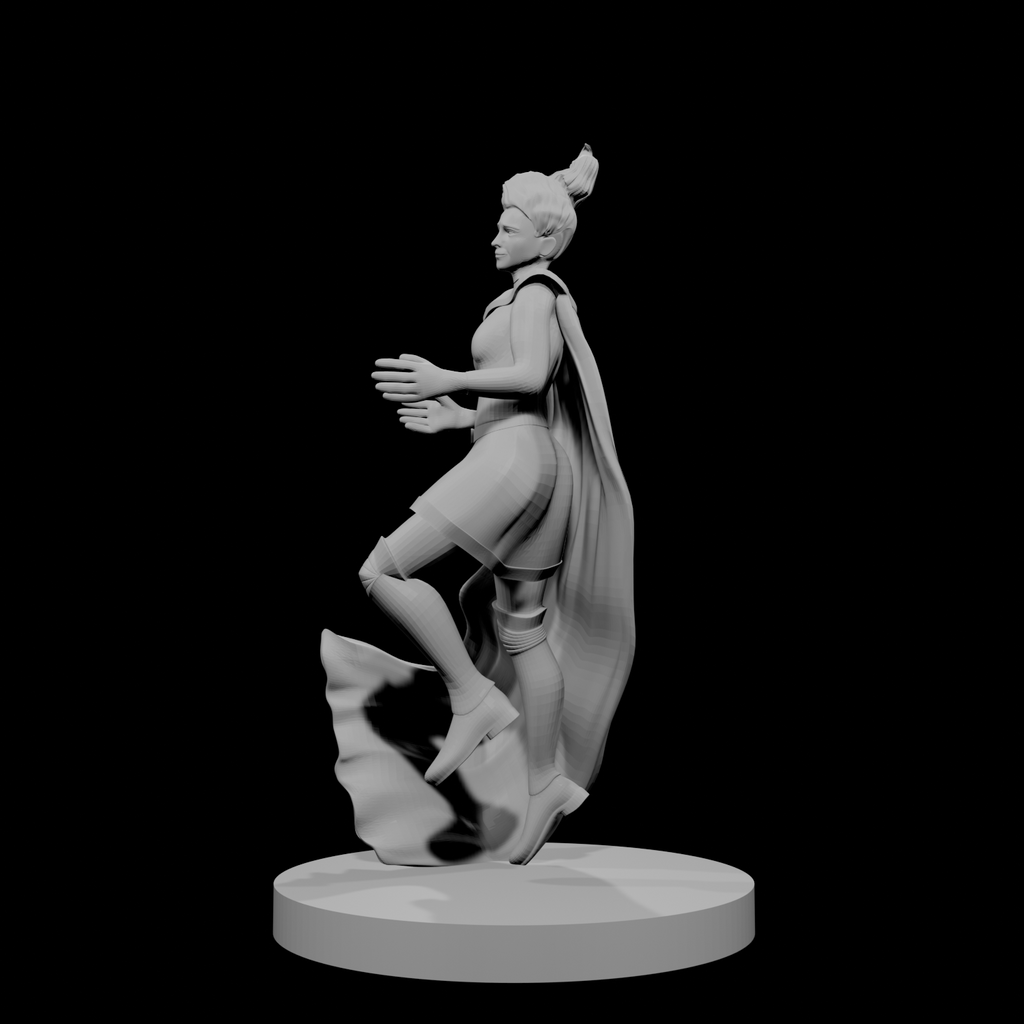 Human Female Sorceress Floating