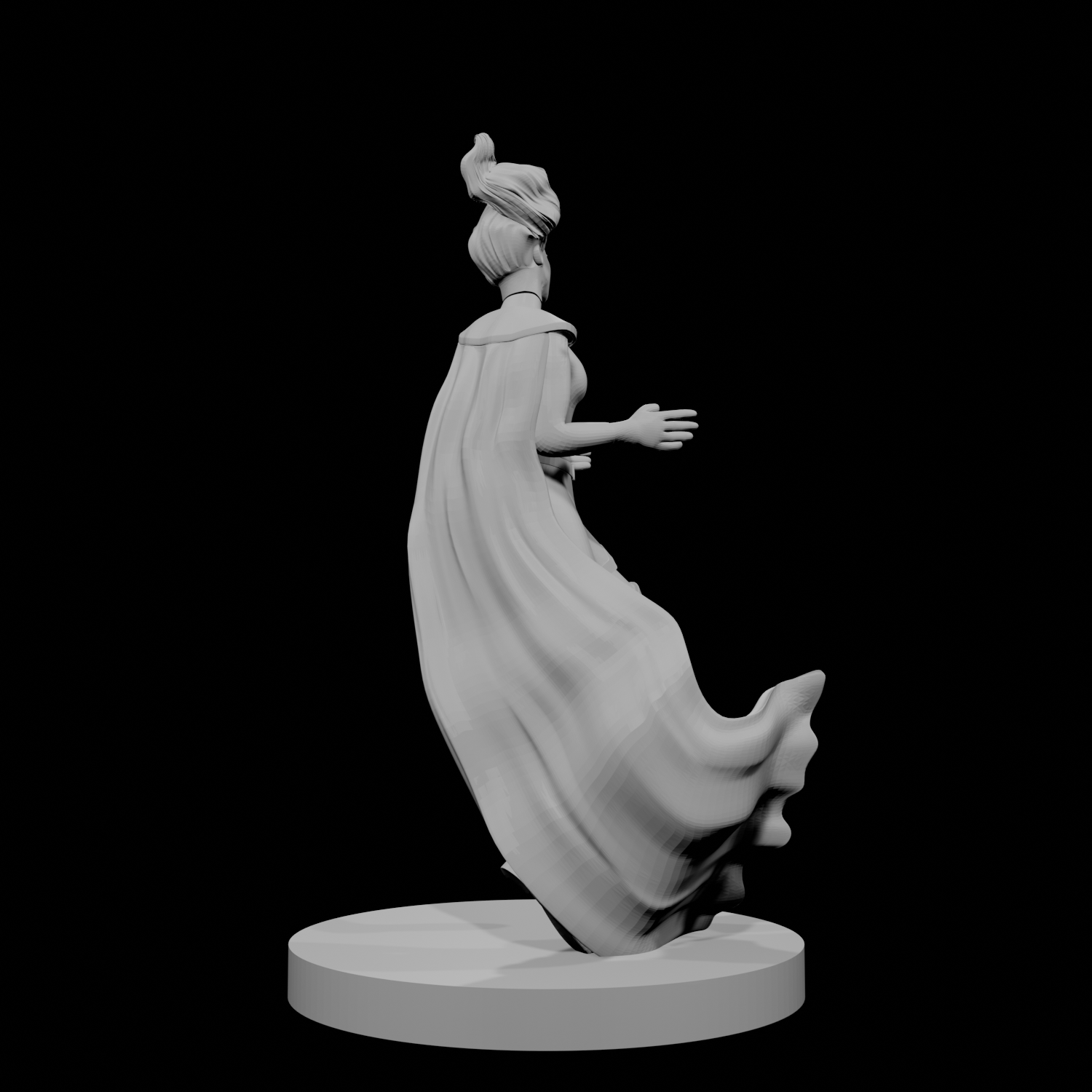 Human Female Sorceress Floating