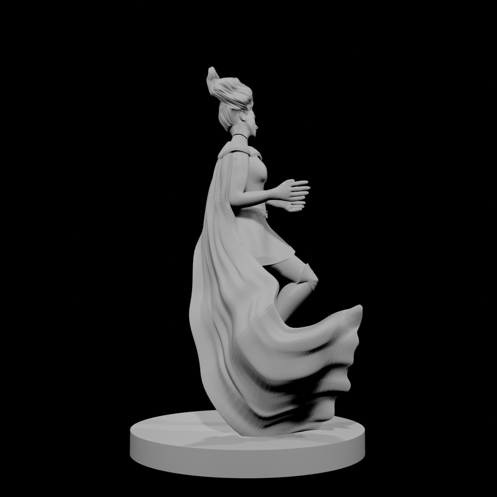 Human Female Sorceress Floating