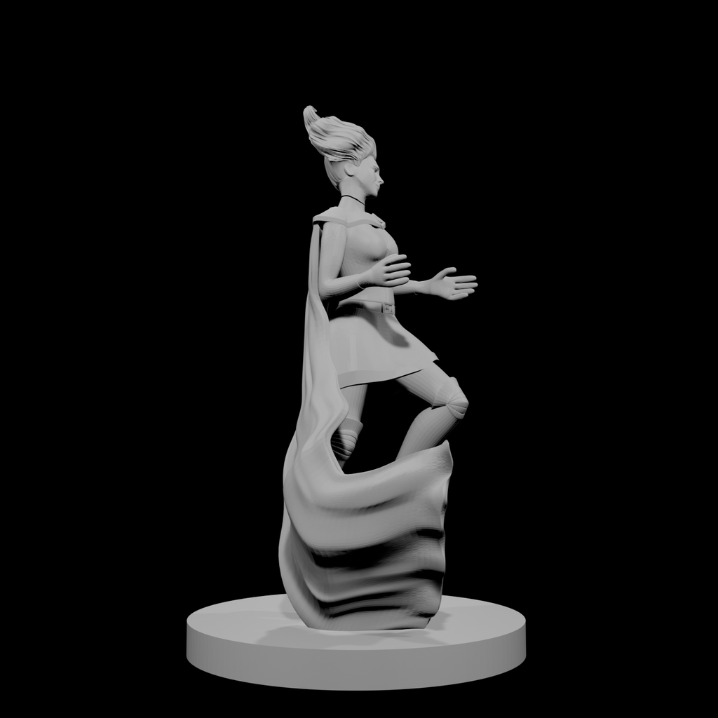 Human Female Sorceress Floating