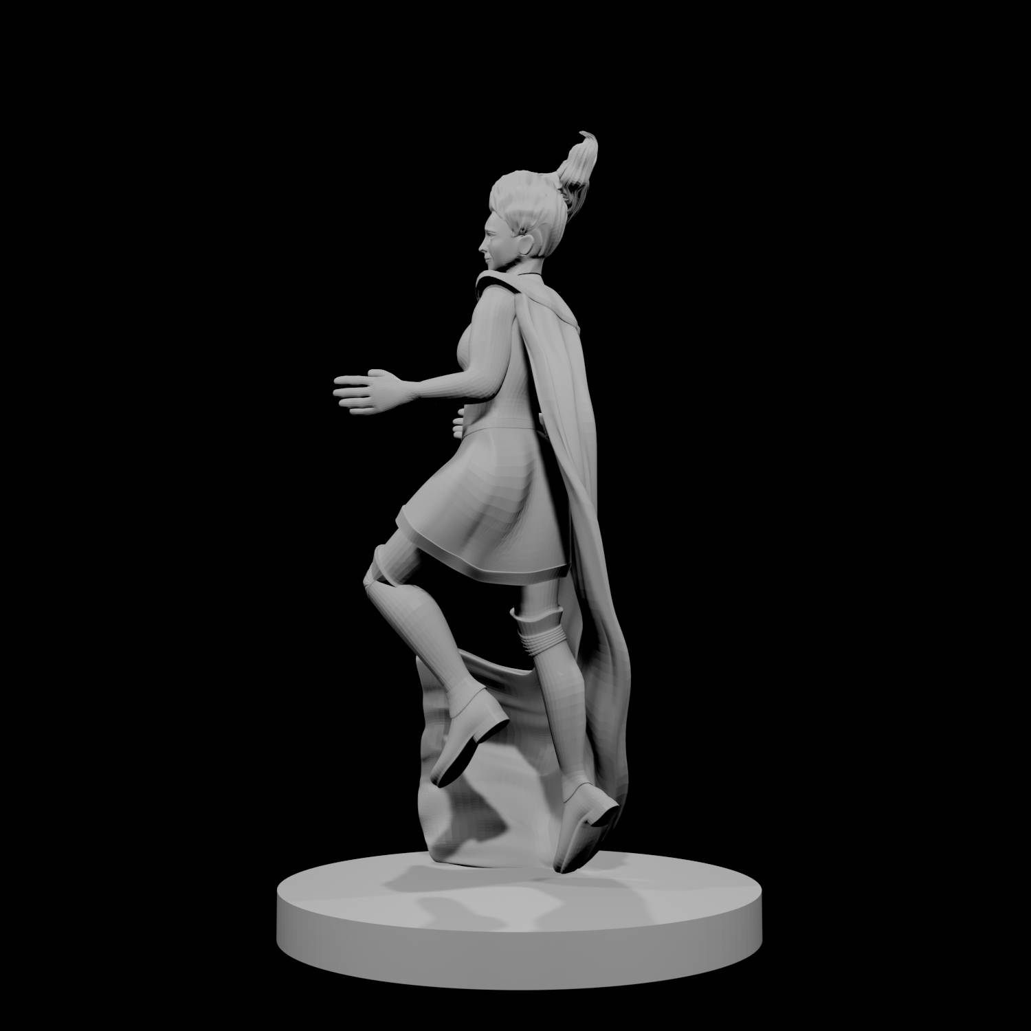 Human Female Sorceress Floating