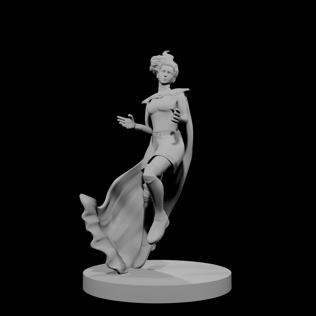 Human Female Sorceress Floating