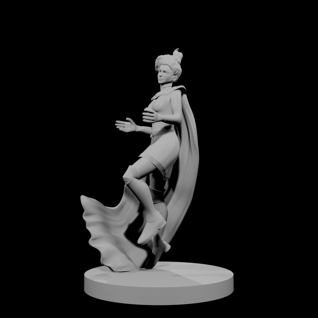 Human Female Sorceress Floating